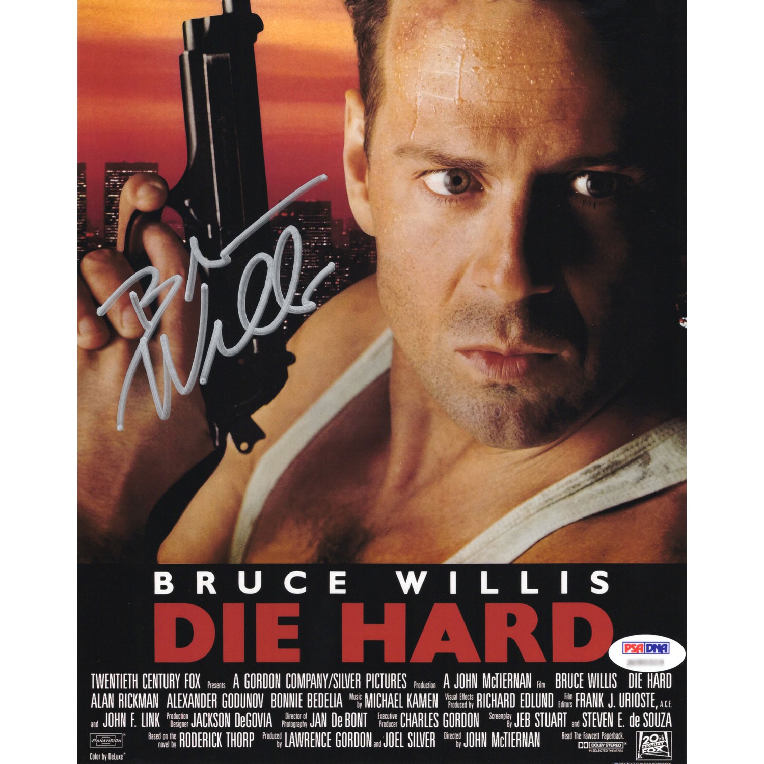 ブルース・ウィリス直筆サイン入り2Lサイズ写真‥Bruce Willis